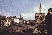 Bernardo Bellotto La Piazza della Signoria a Firenze oil on canvas